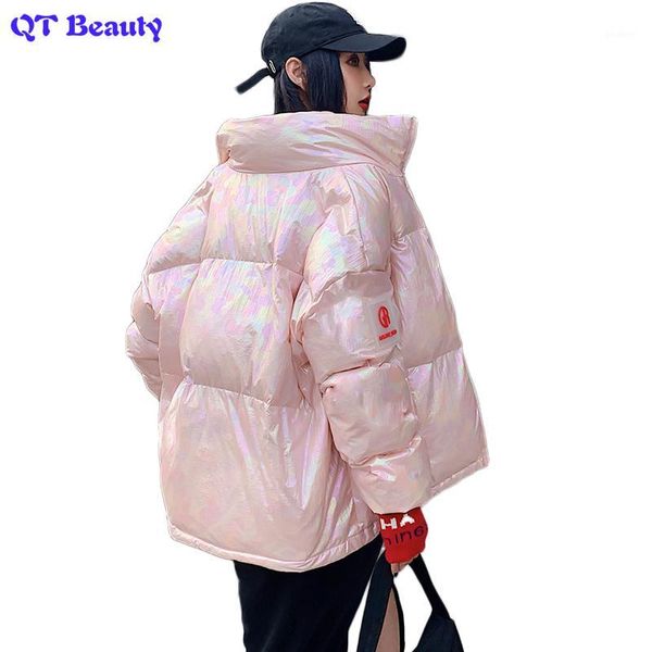 winter coat for women short laser cool jacket women's short hooded sleeves loose outwear white/yellow/blue/pink1, Black
winter coat for women short laser cool jacket women's short hooded sleeves loose outwear white/yellow/blue/pink1, Black