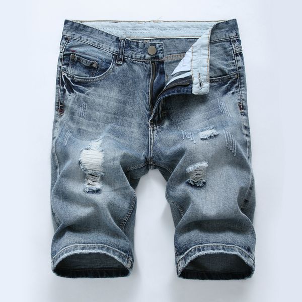 men causal distressed ripped denim shorts jeans straight slim fit summer denim hip hop streetwear, White;black
men causal distressed ripped denim shorts jeans straight slim fit summer denim hip hop streetwear, White;black