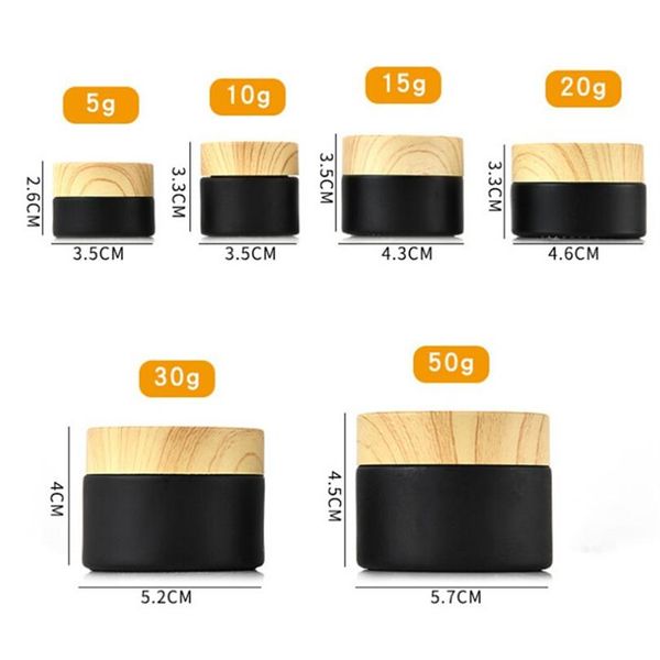 black frosted glass bottle cosmetic jars with woodgrain plastic lids pp liner 5g 10g 15g 20g 30 50g lip balm cream containers256q 
black frosted glass bottle cosmetic jars with woodgrain plastic lids pp liner 5g 10g 15g 20g 30 50g lip balm cream containers256q