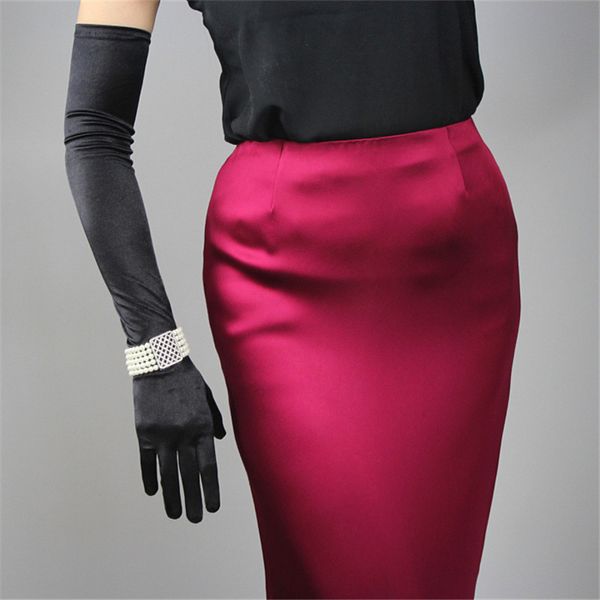 silk satin gloves 58cm elasticity mercerized satin black white extra long style over elbow female sunscreen bride married wsg05 201020, Blue;gray
silk satin gloves 58cm elasticity mercerized satin black white extra long style over elbow female sunscreen bride married wsg05 201020, Blue;gray