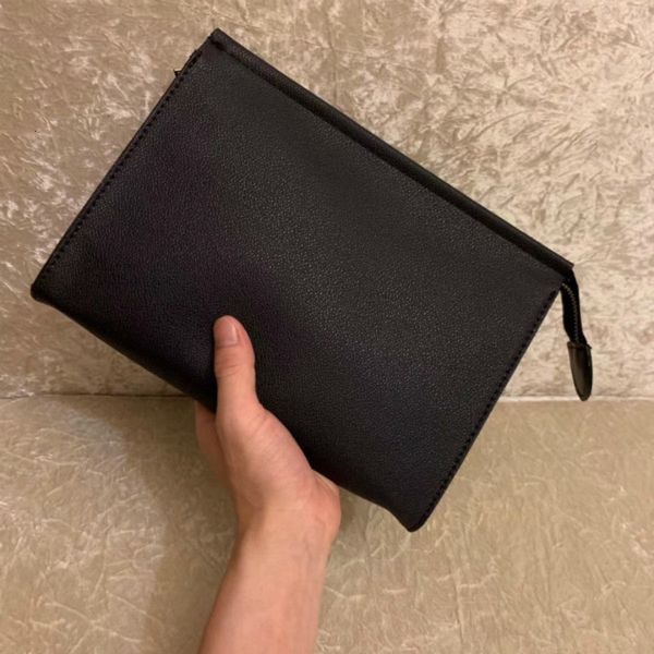 handbag pouch 26 protection travel makeup zopper clutch genuine leather waterproof 19 cm cosmetic bags for women, Black
handbag pouch 26 protection travel makeup zopper clutch genuine leather waterproof 19 cm cosmetic bags for women, Black