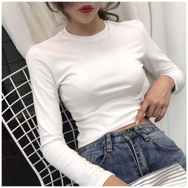 qawdc autumn new style solid color long coat ins fitting navel exposed half high collar slim slim sleeve t-shirt t-shirt super net re, White
qawdc autumn new style solid color long coat ins fitting navel exposed half high collar slim slim sleeve t-shirt t-shirt super net re, White