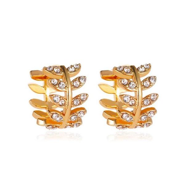 hoop & huggie rhinestone crystal leaf shaped earrings for women girls vintage gold silver color ear ring jewelry gift, Golden;silver
hoop & huggie rhinestone crystal leaf shaped earrings for women girls vintage gold silver color ear ring jewelry gift, Golden;silver