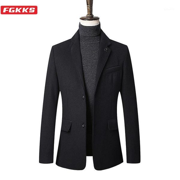 fgkks men wool blend coat winter brand men's fashion comfortable overcoat business casual slim thick wool coats male clothing1, Black
fgkks men wool blend coat winter brand men's fashion comfortable overcoat business casual slim thick wool coats male clothing1, Black