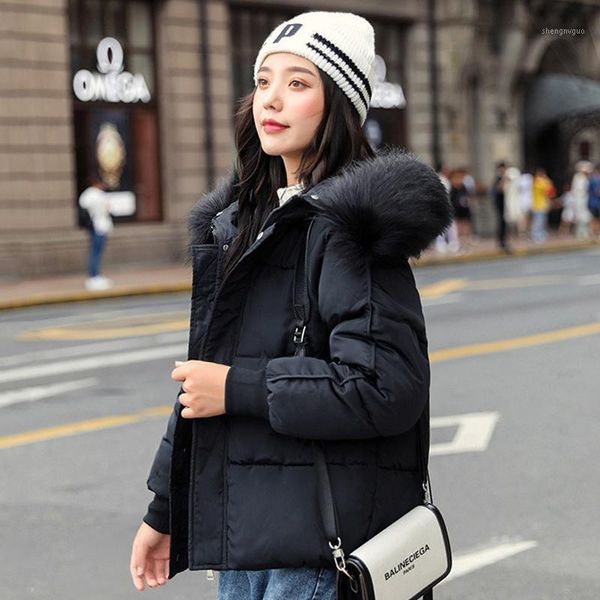 2020 korean style winter thick parka women bubble jacket hooded with fur collar plus size solid warm female coats cazadora mujer1, Black
2020 korean style winter thick parka women bubble jacket hooded with fur collar plus size solid warm female coats cazadora mujer1, Black