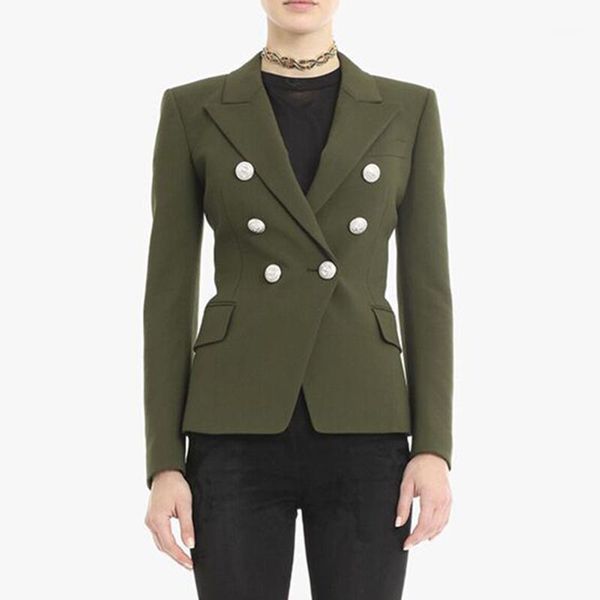 2020 designer blazer women's lion buttons double breasted blazer jacket army green1, White;black
2020 designer blazer women's lion buttons double breasted blazer jacket army green1, White;black