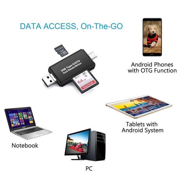 3 in 1 usb 2.0 3.0 sd card reader type c micro v8 otg adapter for samung s10 huawei phone pc
3 in 1 usb 2.0 3.0 sd card reader type c micro v8 otg adapter for samung s10 huawei phone pc