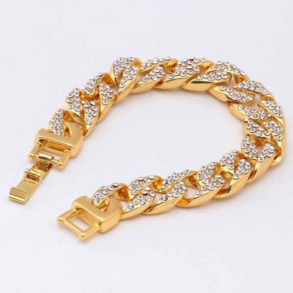 charm bracelets gold/ color micro pave cubic zircon bracelet all iced out 8" length cuban chain hip hop tennis for male female1, Golden;silver
charm bracelets gold/ color micro pave cubic zircon bracelet all iced out 8" length cuban chain hip hop tennis for male female1, Golden;silver