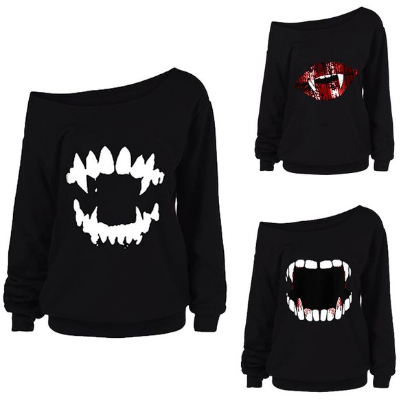 autumn new style women's halloween printed long sleeve autumn shoulder top, Black
autumn new style women's halloween printed long sleeve autumn shoulder top, Black