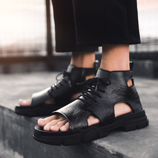 fashion man beach leather sandals 2019 summer outdoor high-shoes roman men casual shoes krasovki tenis slippers y200702, Black
fashion man beach leather sandals 2019 summer outdoor high-shoes roman men casual shoes krasovki tenis slippers y200702, Black