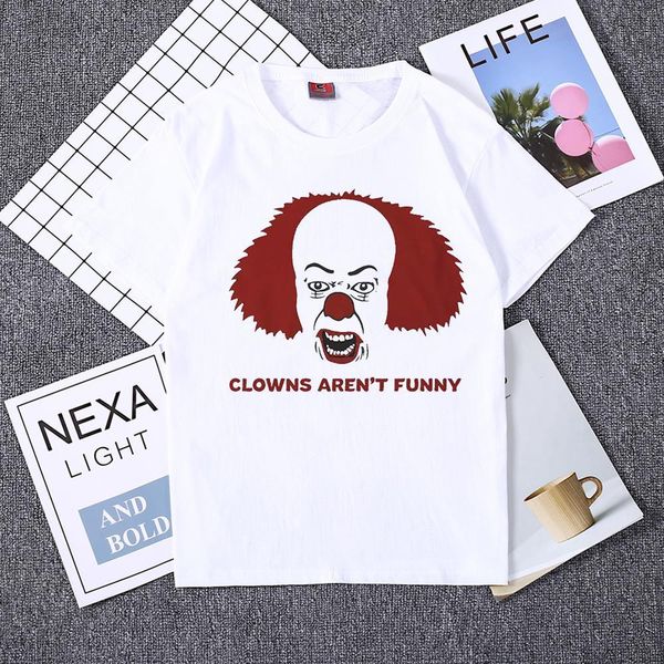 hillbilly clowns aren't funny letter print t shirt women halloween short sleeve t-shirt clown round neck tees, White
hillbilly clowns aren't funny letter print t shirt women halloween short sleeve t-shirt clown round neck tees, White
