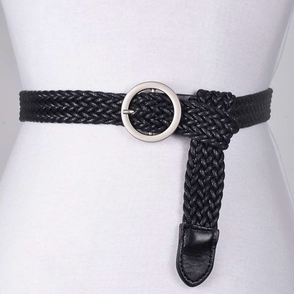 men's and women's lazy belt round pin buckle belt leisure elastic woven elastic canvas pants for young students, Black;brown
men's and women's lazy belt round pin buckle belt leisure elastic woven elastic canvas pants for young students, Black;brown