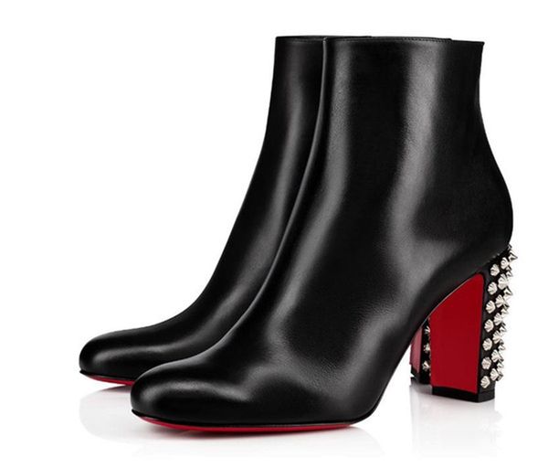 new winter fashion boots suzi folk chunky heel black calfskin leather women's famous red bottom ankle boots brand booty party
new winter fashion boots suzi folk chunky heel black calfskin leather women's famous red bottom ankle boots brand booty party
