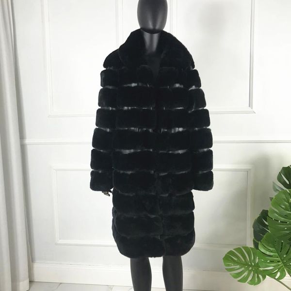 women's fur & faux cnegovik fashion stitching jacket real rex coat with sheepskin outwear long warm overcoat, Black
women's fur & faux cnegovik fashion stitching jacket real rex coat with sheepskin outwear long warm overcoat, Black