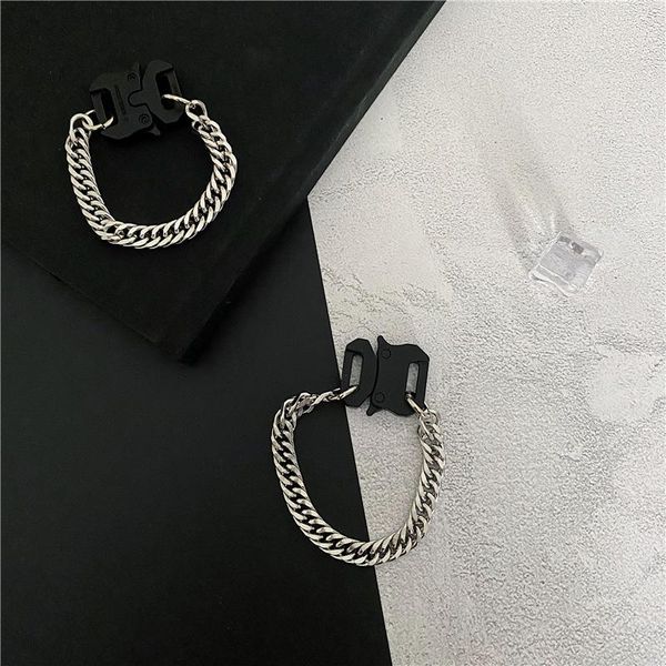 link, chain hiphop male titanium bracelet high arcade can wind dark punk and female couple instagram, Black
link, chain hiphop male titanium bracelet high arcade can wind dark punk and female couple instagram, Black