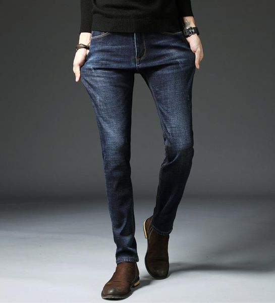 men's jeans the latest stretch autumn and winter thick section self-cultivation small feet youth business casual plus velv, Blue
men's jeans the latest stretch autumn and winter thick section self-cultivation small feet youth business casual plus velv, Blue