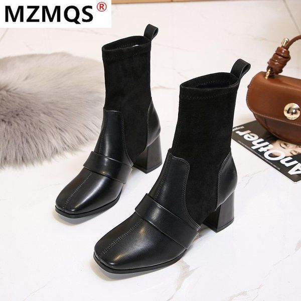 2020 new fashion women mid-calf boots autumn winter casual bootsleather solid women boots classic square toe basic shoes woman, Black
2020 new fashion women mid-calf boots autumn winter casual bootsleather solid women boots classic square toe basic shoes woman, Black