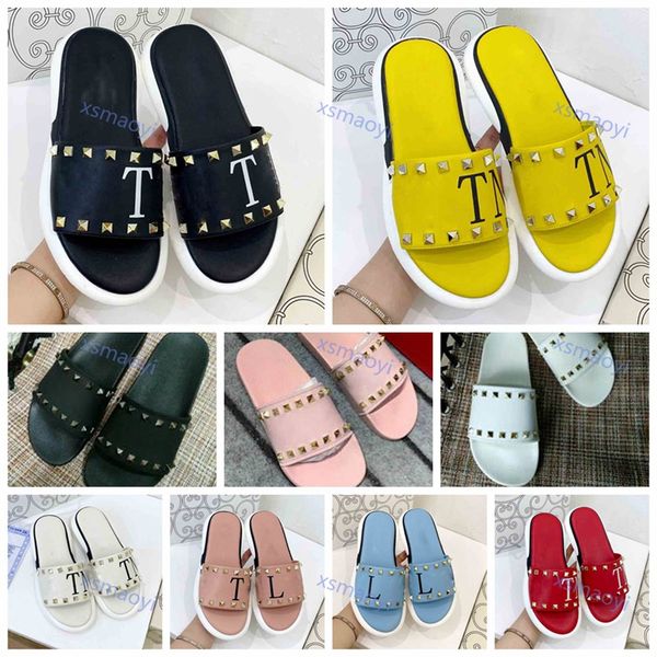 2021 mens womens summer sandals beach slide slippers ladies men spike stud casual slippers flip flops leather sandals slipper, Black;red
2021 mens womens summer sandals beach slide slippers ladies men spike stud casual slippers flip flops leather sandals slipper, Black;red