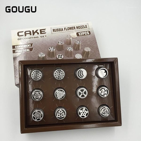12pcs/set gougu russian torch piping nozzle pastry tips 304 stainless steel diy creamicing cake baking & decorating tools1
12pcs/set gougu russian torch piping nozzle pastry tips 304 stainless steel diy creamicing cake baking & decorating tools1