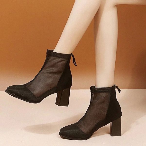 new women's mesh high heel sandals spring autumn breathable thick heel zipper sandals for women 2020 dress casual women shoes #3r1u, Black
new women's mesh high heel sandals spring autumn breathable thick heel zipper sandals for women 2020 dress casual women shoes #3r1u, Black