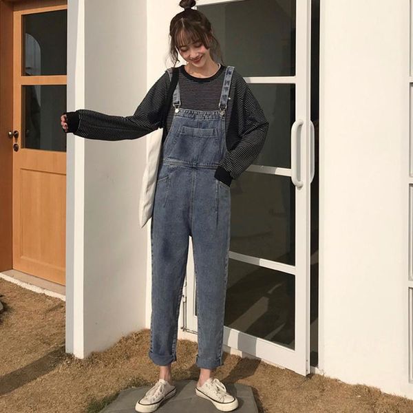 women's jumpsuits & rompers autumn style straps jeans female cropped long loose overalls for women bodysuits casual denim, Black;white
women's jumpsuits & rompers autumn style straps jeans female cropped long loose overalls for women bodysuits casual denim, Black;white