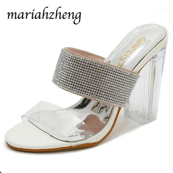 slippers meriahzheng 10cm summer fashion rhinestone chunky heel sandals transparent crystal open toe high women tws1, Black
slippers meriahzheng 10cm summer fashion rhinestone chunky heel sandals transparent crystal open toe high women tws1, Black