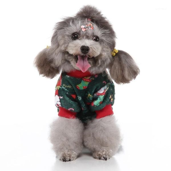 dog apparel pet christmas outfits 4-legged cartoon pattern costume small and medium cold weather jumpsuit red green print1
dog apparel pet christmas outfits 4-legged cartoon pattern costume small and medium cold weather jumpsuit red green print1