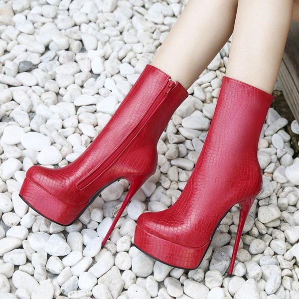 big size 46 great quality platform fetish extreme high heels zipper party wedding shoes women ankle boots, Black
big size 46 great quality platform fetish extreme high heels zipper party wedding shoes women ankle boots, Black