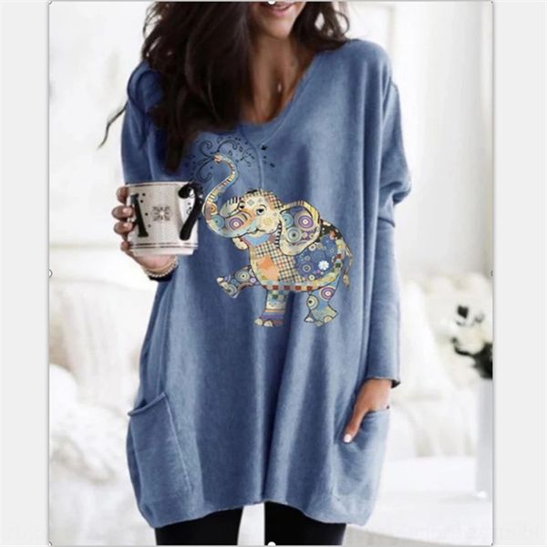 3tpju 2020 2020 print fashion long sleeve women's pocket elephant elephant print t-shirt fashion long pocket women's sleeve t-shir, White
3tpju 2020 2020 print fashion long sleeve women's pocket elephant elephant print t-shirt fashion long pocket women's sleeve t-shir, White