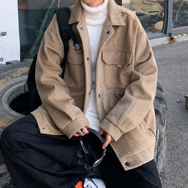 2020 autumn and winter new youth popular men's loose solid color multi-pocket woolen jacket fashion casual all-match top, Black
2020 autumn and winter new youth popular men's loose solid color multi-pocket woolen jacket fashion casual all-match top, Black