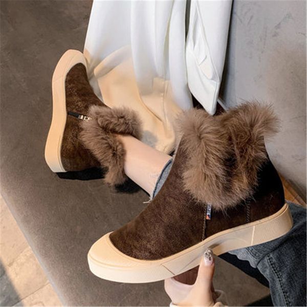 new wool 2021 heavy winter korean short boots women's cotton shoes thick soles c7o6, Black
new wool 2021 heavy winter korean short boots women's cotton shoes thick soles c7o6, Black