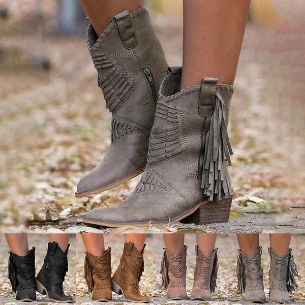 classic tassel western cowboy boots for women leather cowgirl boots low heels shoes winter zapatos de mujer #pp8p, Black
classic tassel western cowboy boots for women leather cowgirl boots low heels shoes winter zapatos de mujer #pp8p, Black