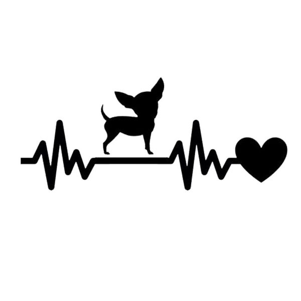 19*7.9cm chihuahua heartbeat lifeline body decorative personality stickers car accessories black/silver c6-1431 
19*7.9cm chihuahua heartbeat lifeline body decorative personality stickers car accessories black/silver c6-1431