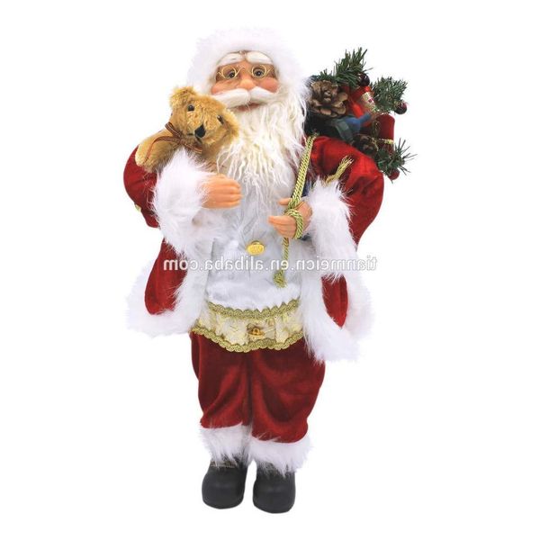 bear standing toy santa claus 60cm with and gift bag christmas decoration figurine collection xmas doll holiday home decor
bear standing toy santa claus 60cm with and gift bag christmas decoration figurine collection xmas doll holiday home decor