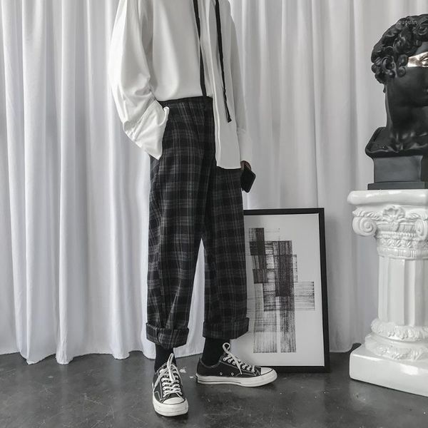 2019 men's fashion lattice printing leisure wide leg pants cotton casual pants loose trousers active elastic sweatpants m-2xl1, Black
2019 men's fashion lattice printing leisure wide leg pants cotton casual pants loose trousers active elastic sweatpants m-2xl1, Black