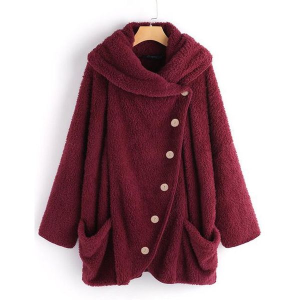 women casual solid turtleneck big pockets cloak coats vintage oversize coats winter leisure thickening warm ladies plush jacket, Black;brown
women casual solid turtleneck big pockets cloak coats vintage oversize coats winter leisure thickening warm ladies plush jacket, Black;brown