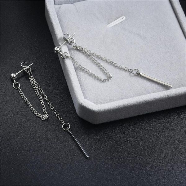 classic simple design chain long stick stud earrings for women brand fashion ear cuff piercing earring gift for friend, Golden;silver
classic simple design chain long stick stud earrings for women brand fashion ear cuff piercing earring gift for friend, Golden;silver