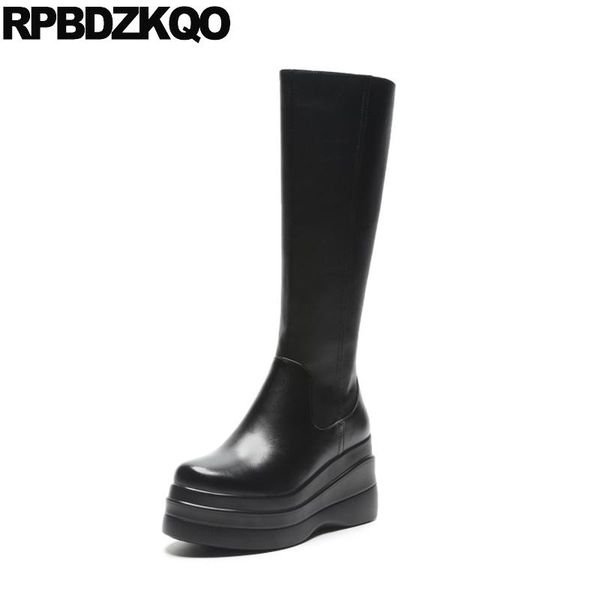 wedge fur black muffin harajuku flatform long tall knee high women boots winter 2020 platform round toe heel real leather shoes
wedge fur black muffin harajuku flatform long tall knee high women boots winter 2020 platform round toe heel real leather shoes