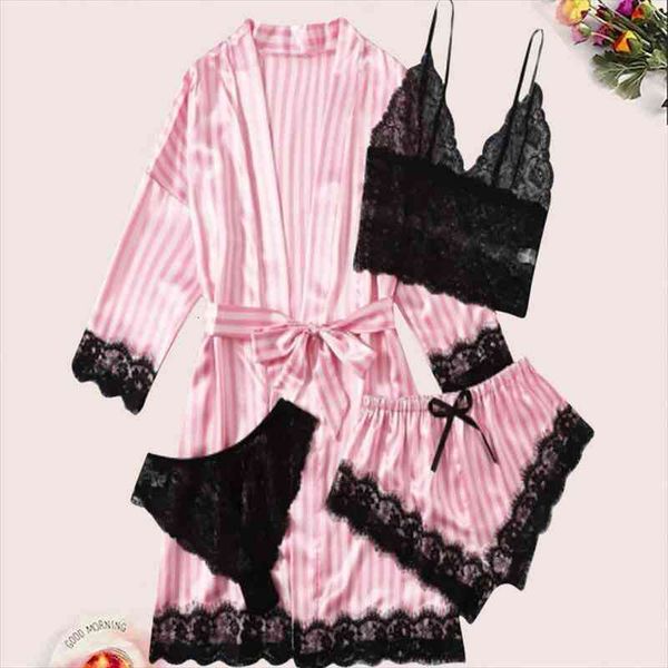 long sleeve womens pajamas lace lingerie nightwear underwear sleepwear 4 pcs suit pajama sets for women, Black;red
long sleeve womens pajamas lace lingerie nightwear underwear sleepwear 4 pcs suit pajama sets for women, Black;red