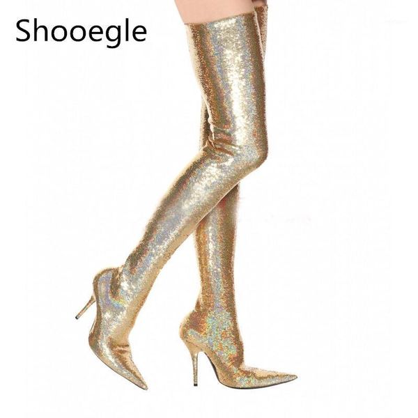 bling glitter fetish pointed toe slip on over the knee sequined cloth women boots fashion dress thigh high booties ladies1, Black
bling glitter fetish pointed toe slip on over the knee sequined cloth women boots fashion dress thigh high booties ladies1, Black