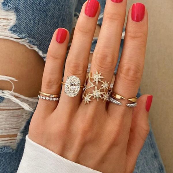 fashion cubic zirconia star adjustable ring for women engagement dinner party birthday anniversary gifts jewelry, Golden;silver
fashion cubic zirconia star adjustable ring for women engagement dinner party birthday anniversary gifts jewelry, Golden;silver