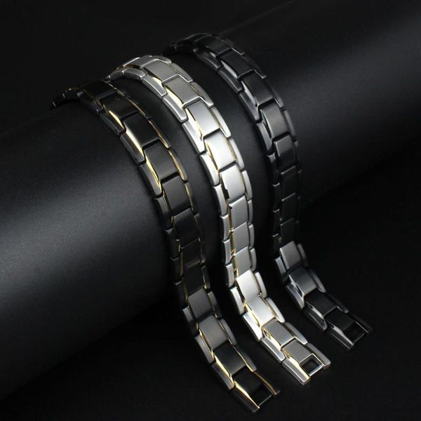 men black polished magnetic bracelet stainless steel energy germanium magnet health bracelets men hand chain bracelets for women
men black polished magnetic bracelet stainless steel energy germanium magnet health bracelets men hand chain bracelets for women