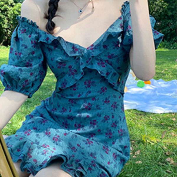 hepburn feminine summer sweet puff mini korean chiffon japanese style kawaii retro dress 2021 vd3b, Black;gray 
hepburn feminine summer sweet puff mini korean chiffon japanese style kawaii retro dress 2021 vd3b, Black;gray