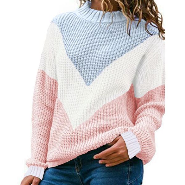 pullover knitting sweater for women o neck contrast-colors long sleeve knit loose sweaters female autumn winter, White;black
pullover knitting sweater for women o neck contrast-colors long sleeve knit loose sweaters female autumn winter, White;black