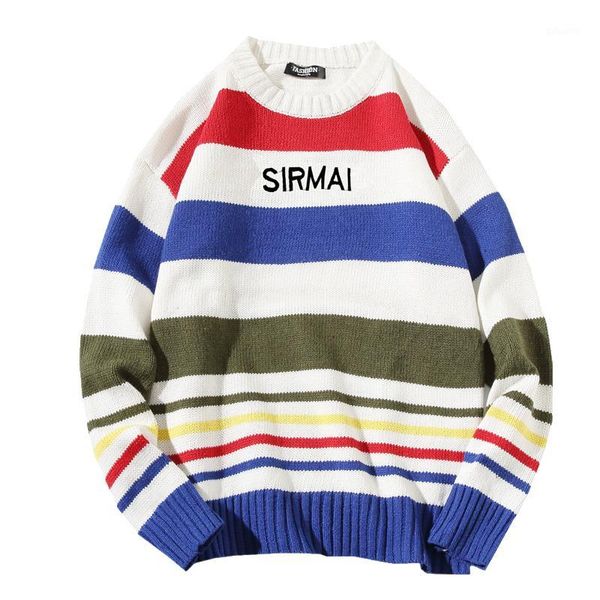 2019 new autumn men's college wind color painting horizontal stripes contrast color stitching sweater quality large size sweater1, White;black
2019 new autumn men's college wind color painting horizontal stripes contrast color stitching sweater quality large size sweater1, White;black