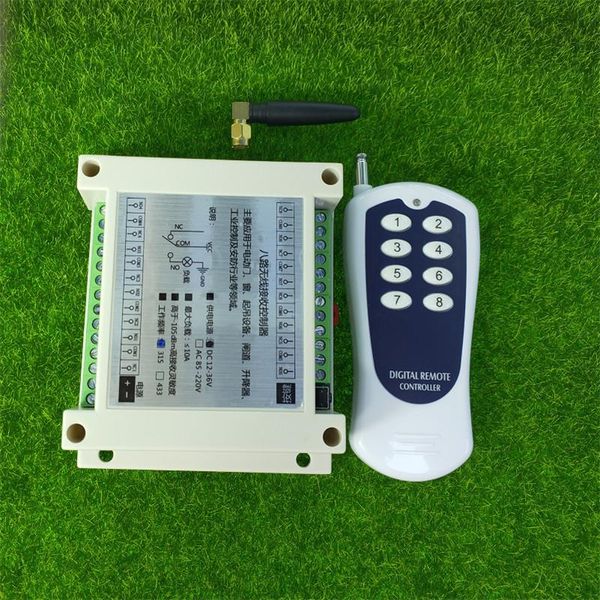 dc 12v 24v 36v 8ch rf wireless remote control switch & remote control system receiver transmitter 315mhz 8ch relay nc no com
dc 12v 24v 36v 8ch rf wireless remote control switch & remote control system receiver transmitter 315mhz 8ch relay nc no com