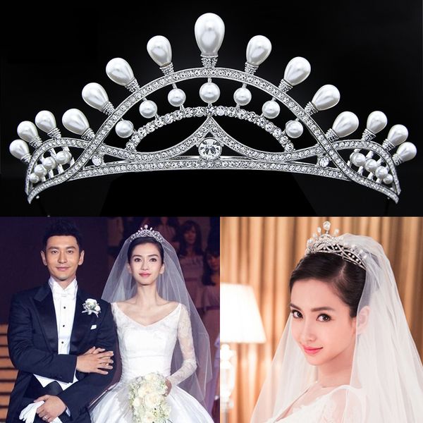 crown hair brides japanese and korean princess luxury wedding yarn crystal pearl accessories baby, Silver
crown hair brides japanese and korean princess luxury wedding yarn crystal pearl accessories baby, Silver
