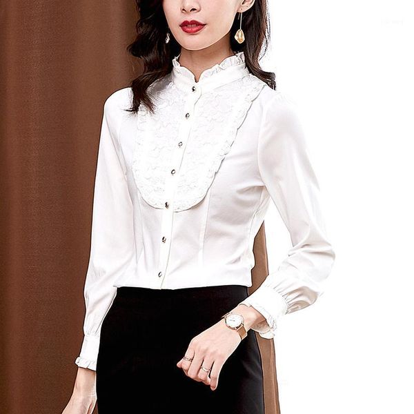 women's blouses & shirts woman feminina women's vintage blouse fashion clothes 2021 spring autumn white chiffon female d01201
women's blouses & shirts woman feminina women's vintage blouse fashion clothes 2021 spring autumn white chiffon female d01201