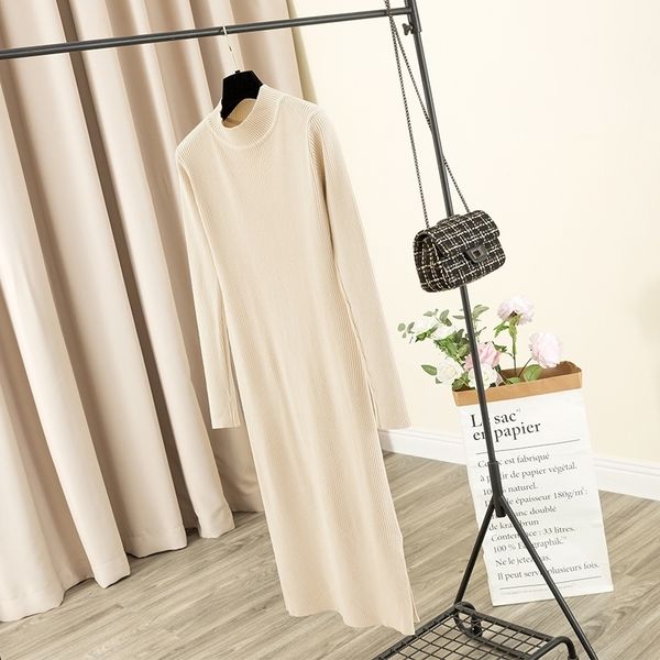 bygouby autumn winter long knit dress crew neck pullover women sweater dress ribbed knitted soft midi pencil dress 201027, Black;gray
bygouby autumn winter long knit dress crew neck pullover women sweater dress ribbed knitted soft midi pencil dress 201027, Black;gray