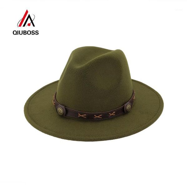 qiuboss 12 colors plain wool felt jazz fedora hats leather band decorated flat brim formal hat trilby panama cap for men women1, Blue;gray
qiuboss 12 colors plain wool felt jazz fedora hats leather band decorated flat brim formal hat trilby panama cap for men women1, Blue;gray